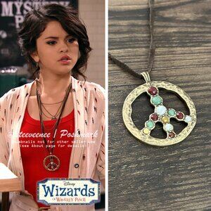 Hammered Peace Ribbon Necklace ASO Alex Russo